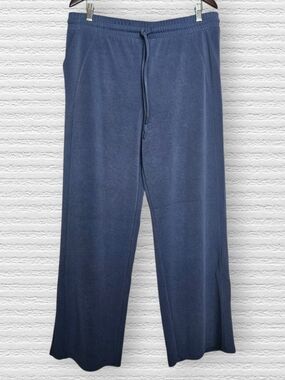 Maurices Wide Leg Knit Pants in Navy Blue